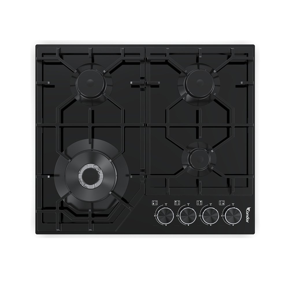 Table encastrable Condor Vanilla 04 Feux Black Glass 60 cm