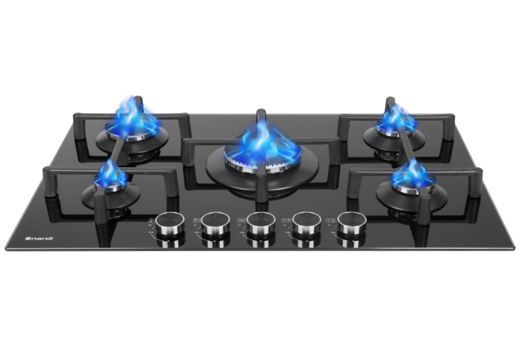Table De Cuisson NARDI 5 Feux Black glass