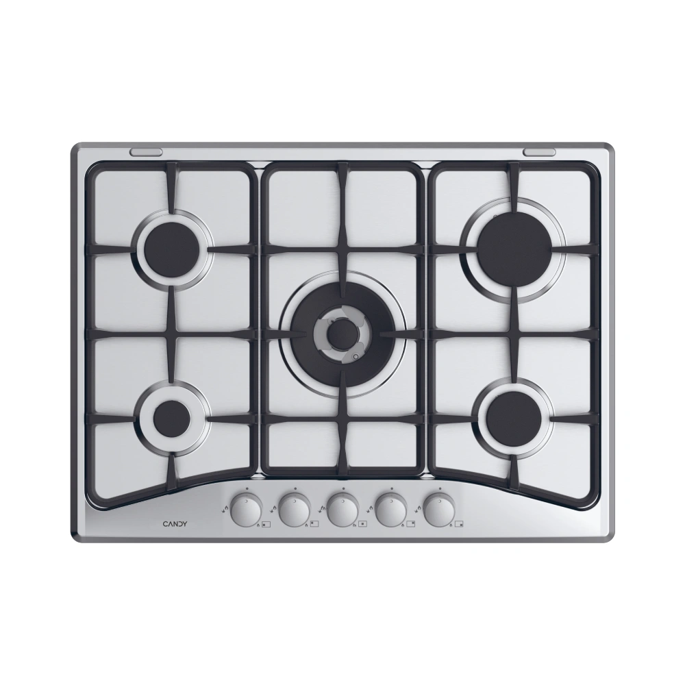 Table de cuisson CANDY 4 Foyers 1 Wok  Fonte Inox
