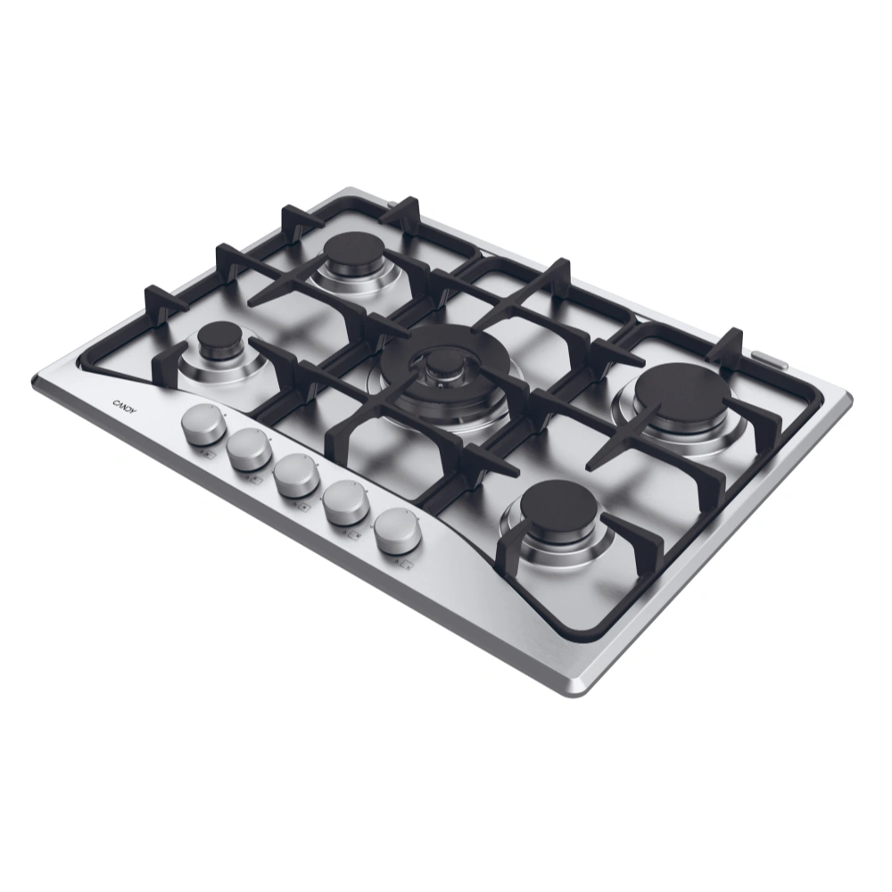 Table de cuisson CANDY 4 Foyers 1 Wok  Fonte Inox