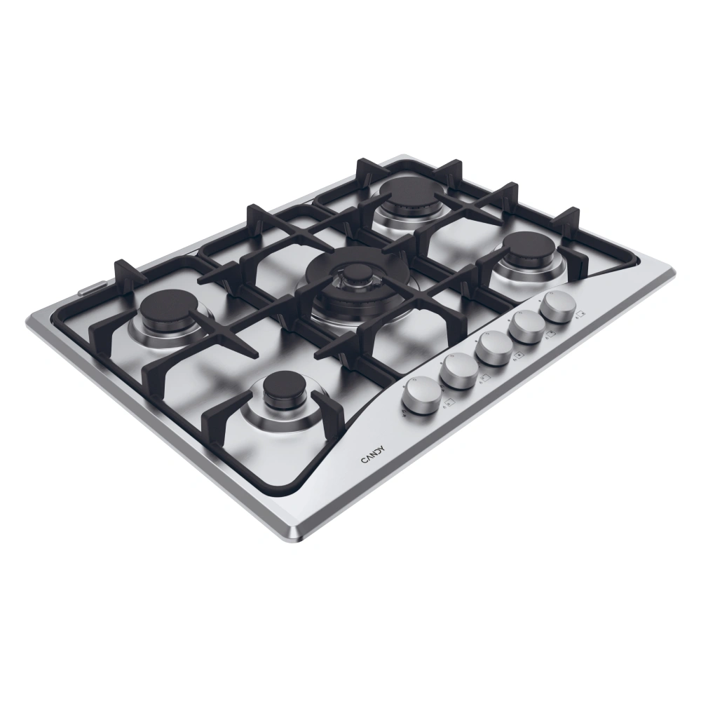 Table de cuisson CANDY 4 Foyers 1 Wok  Fonte Inox