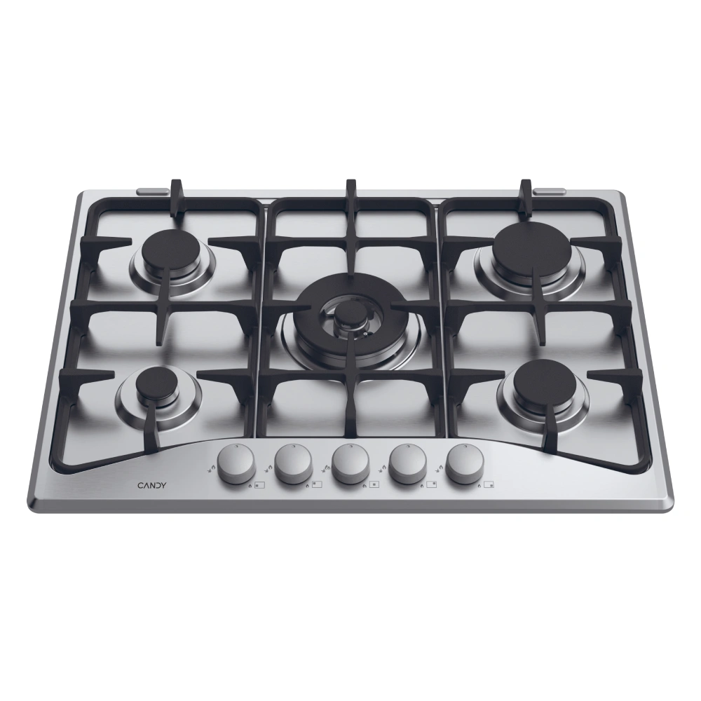 Table de cuisson CANDY 4 Foyers 1 Wok  Fonte Inox