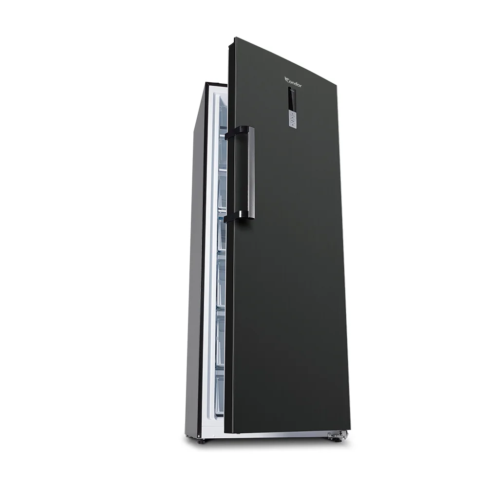 Congélateur Vertical Condor AURORA Series No Frost Inverter Dark Inox 391 L