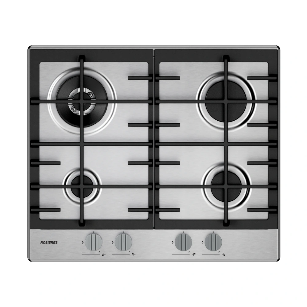 Table de cuisson Rosières 4 Feux dont Wok Inox