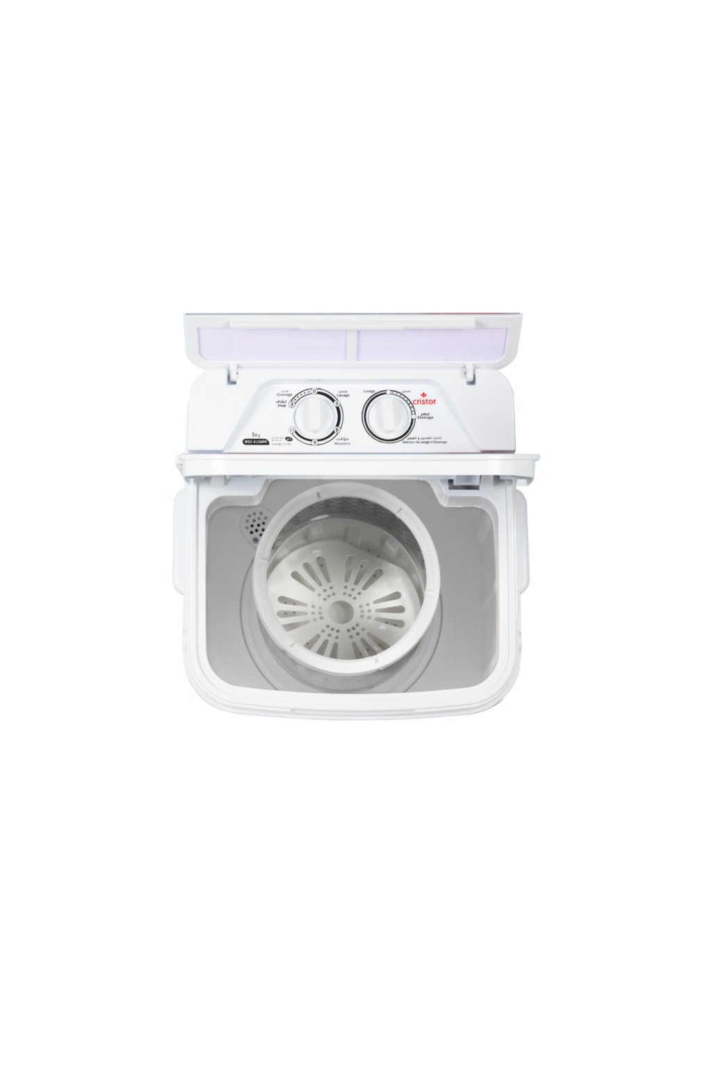 Machine à Laver CRISTOR Semi-Automatique Rose 5kg