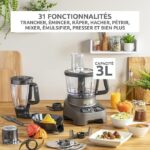 Robot multifonctions MOULINEX Double Force 1000W SILVER - 10 Accessoires