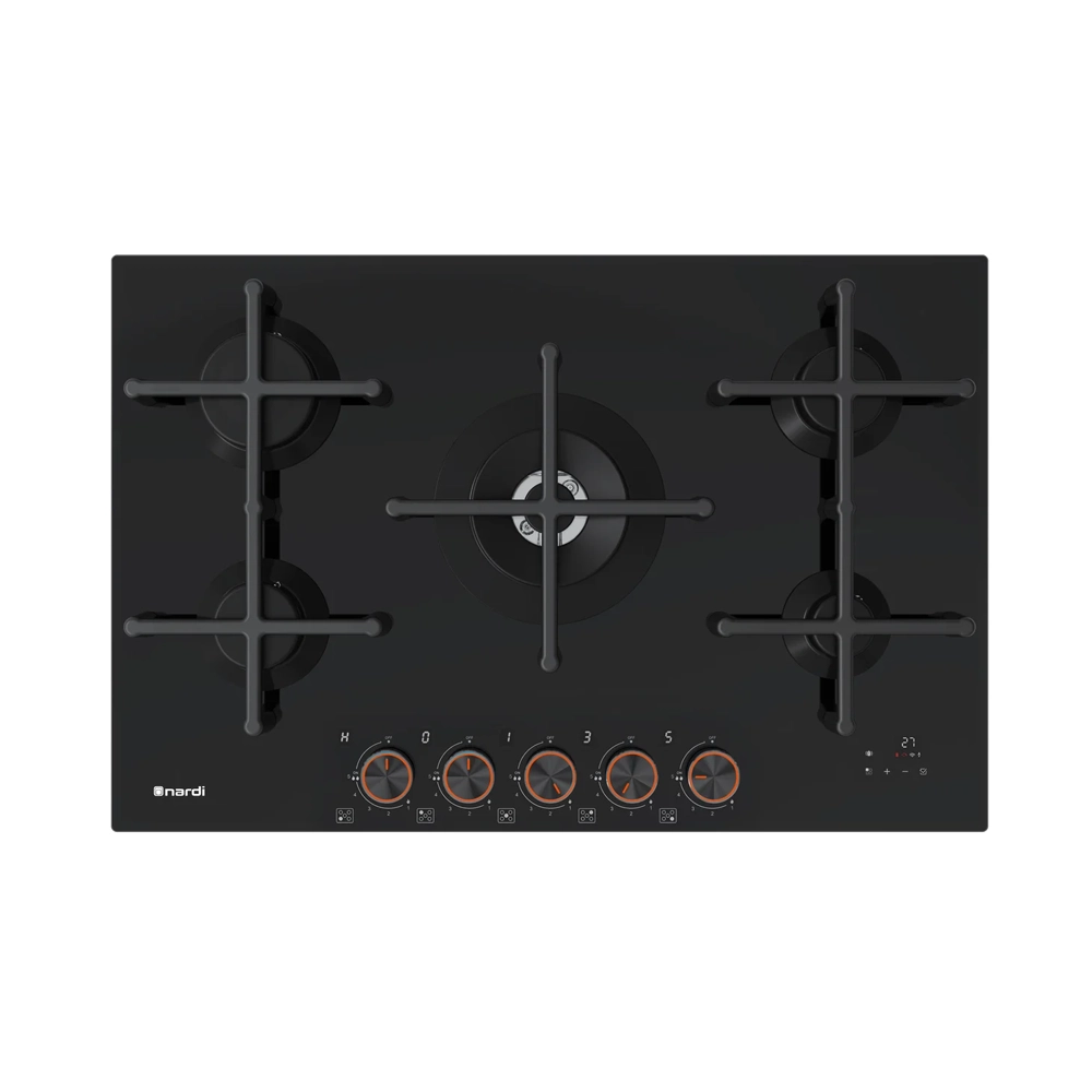 Table De Cuisson NARDI 5 Feux Connecté Black glass