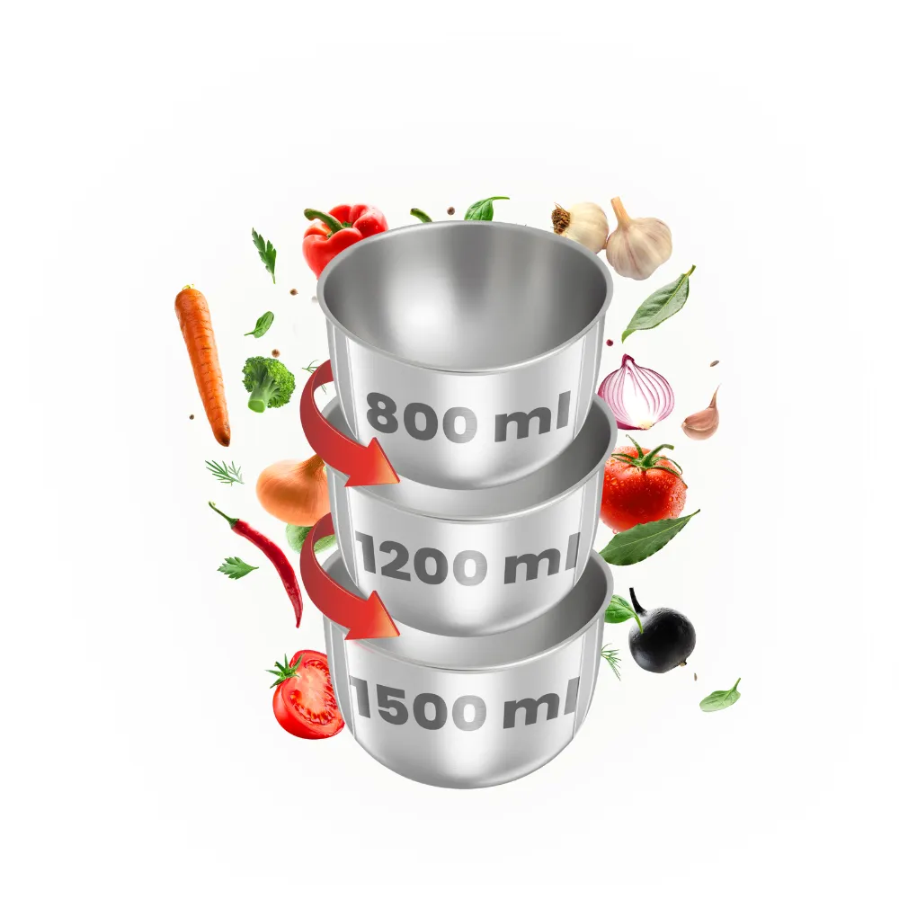 Hachoir NARDI 5en1 350 w Inox Noir