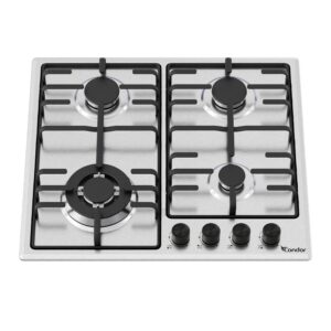 Table encastrable Condor Aversa  4 feux  Inox 60 cm