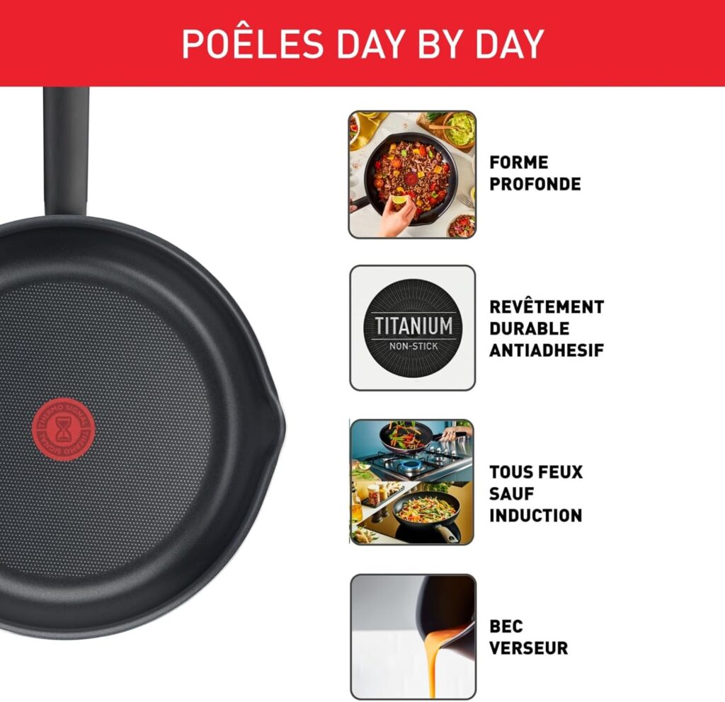 Poêle TEFAL 32 cm Day By Day B56408AZ