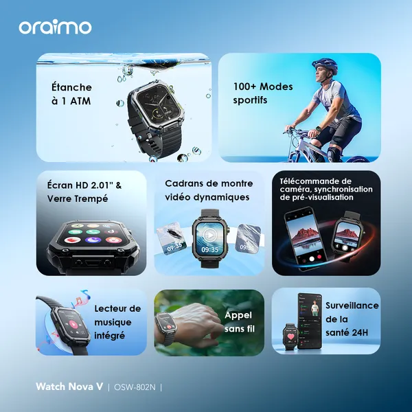 ORAIMO Smart watch OSW-802N Light chrome