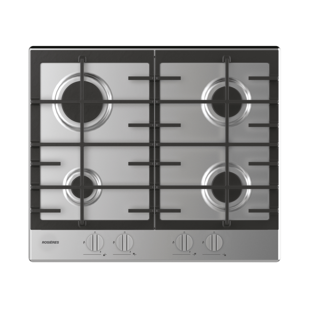 Table de cuisson Rosières 04 Feux/Inox/Thermocouple/Allumage intégré/Grille en fonte