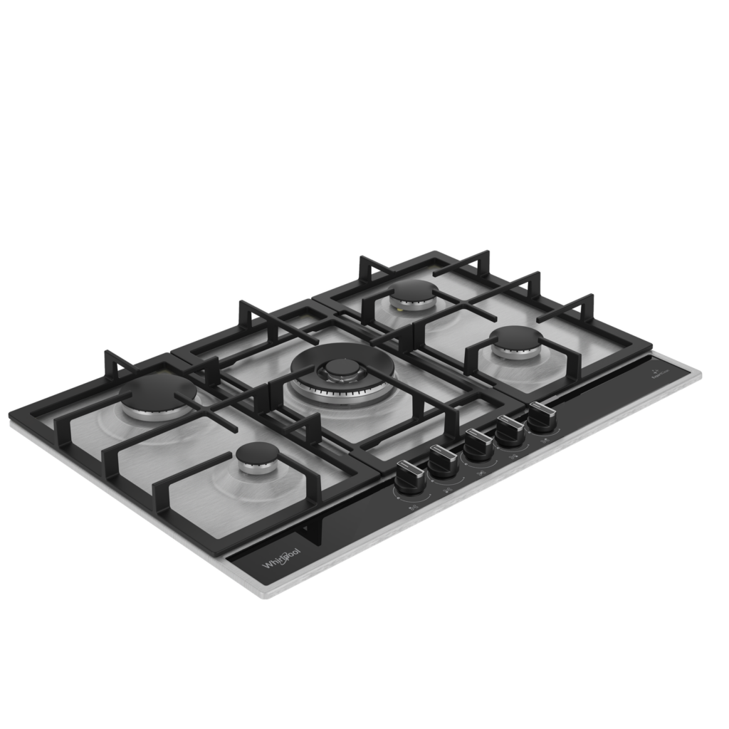 Table de cuisson Whirlpool WOK NOIR/INOX05 Feux 75 CM