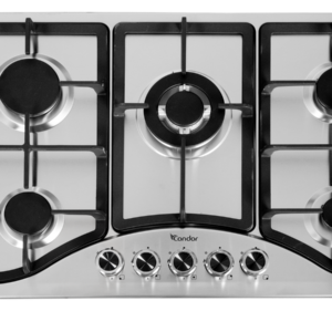 Table encastrable TALA 5 feux Inox 75 cm