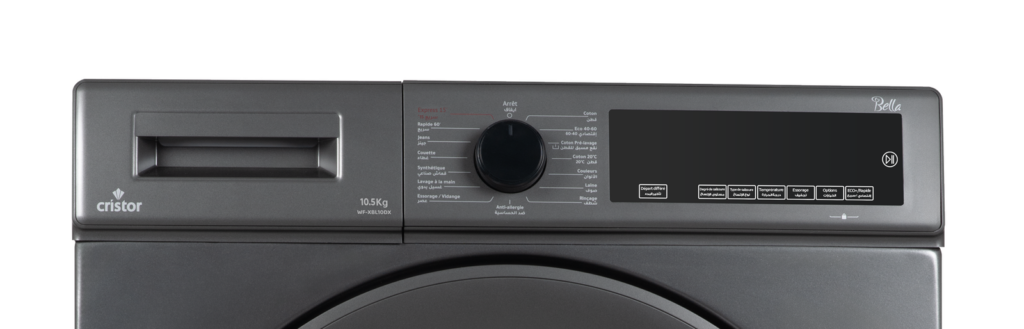 Machine à Laver BELLA CRISTOR Dark Inox 10.5 kg