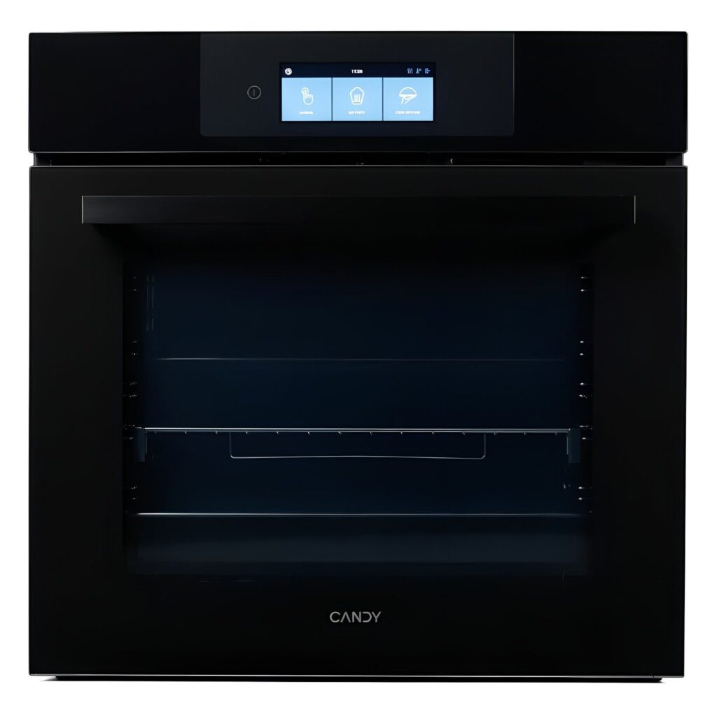 Four Encastrable Candy électrique-électrique Noir 70L TFT Rail télescopique Pyrolyse